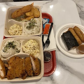 Ipo Hawaiian BBQ - Seafood Combo, Chicken Combo, Crispy Spam Musubi, and Lumpia Chicken - Hawaiian Near Me - Poway, California