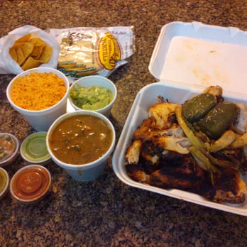 La Casa del Pollo Asado - Chicken, rice, beans, chips and guacamole, tortillas (which you can request warm or in a package), and four different salsas - Mexican Near Me - Elgin, Illinois La Casa del Pollo Asado - Chicken, rice, beans, chips and guacamole, tortillas (which you can request warm or in a package), and four different salsas - Mexican Near Me - Elgin, Illinois