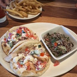 Enlightened Mediterranean Chicken Pita Tacos