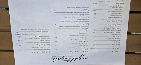 Menu photo 1 Nightingale Minneapolis, MN