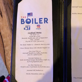 The Boiler - a menu for a restaurant - Wine Bars Near Me - Vero Beach, Florida The Boiler - a menu for a restaurant - Wine Bars Near Me - Vero Beach, Florida
