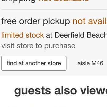 Target - It states right here that it has it in stock. - Department Stores Near Me - Deerfield Beach, Florida