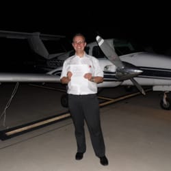 St. Charles Flying Service - Proud as a peacock after passing the Commercial Multi-Engine Instrument Checkride.