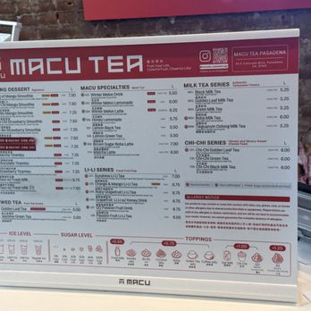 Macu Tea - Pasadena  - Bubble Tea Near Me - Pasadena, California