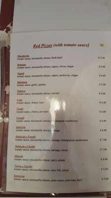 Menu photo 5 Zero Zero Pisa, PI