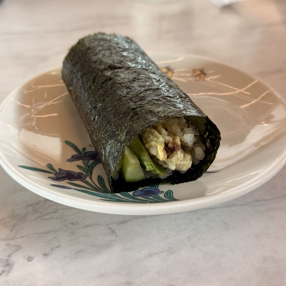 Tempura fried eel handroll Tempura fried eel handroll