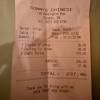 Sunny’s Chinese - Our meal was a real pleasure to pay for! - Chinese Near Me - Toronto, Ontario Sunny’s Chinese - Our meal was a real pleasure to pay for! - Chinese Near Me - Toronto, Ontario
