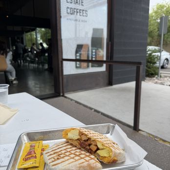 Press Coffee - the Roastery - Breakfast Burrito on the patio - Coffee & Tea Near Me - Phoenix, Arizona Press Coffee - the Roastery - Breakfast Burrito on the patio - Coffee & Tea Near Me - Phoenix, Arizona