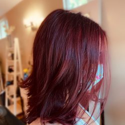 Little Hair Shoppe - A touch of violet red....
