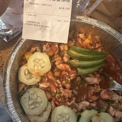 Mango Habanero Ceviche -- though it has zero spice.