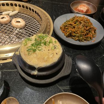 COTE Miami - Savory egg soufflé and scallion salad  (comes with the butcher's feast) - Korean Near Me - Miami, Florida