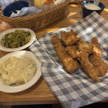 Cracker Barrel Old Country Store - Chicken tenders, mashed potatoes w/ gravy and green beans. - American Near Me - Bradenton, Florida Cracker Barrel Old Country Store - Chicken tenders, mashed potatoes w/ gravy and green beans. - American Near Me - Bradenton, Florida