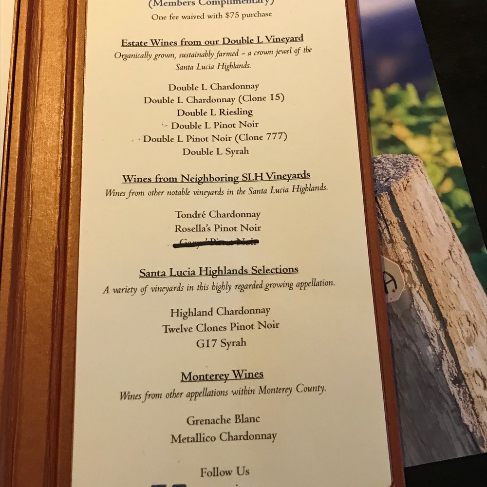 Morgan wine list