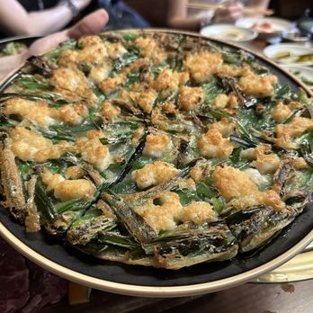 Nubiani - Shrimp Chive Pancake - Korean Near Me - New York, New York Nubiani - Shrimp Chive Pancake - Korean Near Me - New York, New York