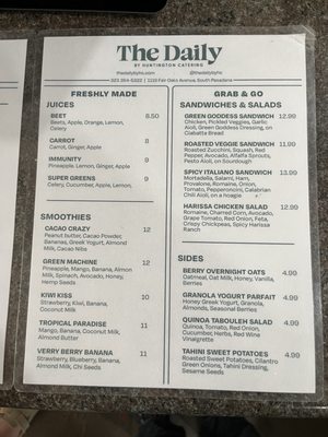Menu photo 1 The Daily South Pasadena, CA Menu photo 1 The Daily South Pasadena, CA
