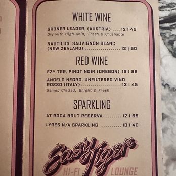 Easy Tiger - Menu - Lounges Near Me - St. Petersburg, Florida Easy Tiger - Menu - Lounges Near Me - St. Petersburg, Florida