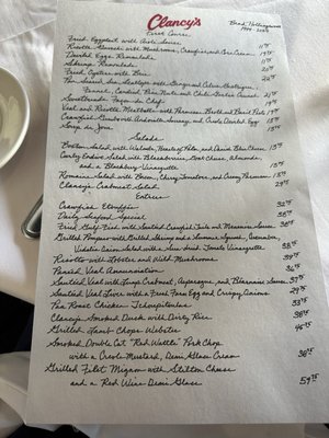 Menu photo 4 Clancy's Restaurant New Orleans, LA