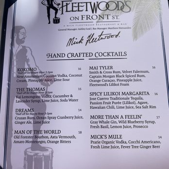 Fleetwood's on Front St - Happy hour menu - New American Near Me - Lahaina, Hawaii Fleetwood's on Front St - Happy hour menu - New American Near Me - Lahaina, Hawaii