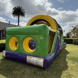 Jump With Chris - Lime green obstacle course
