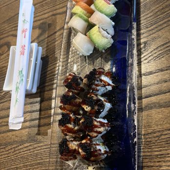 Kaiyo Sushi - Black dragon roll and rainbow roll - Sushi Bars Near Me - Bellevue, Nebraska