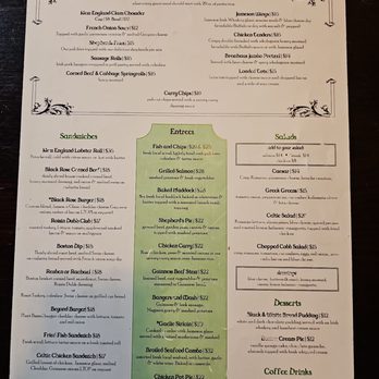 The Black Rose - Menu - American Near Me - Boston, Massachusetts The Black Rose - Menu - American Near Me - Boston, Massachusetts