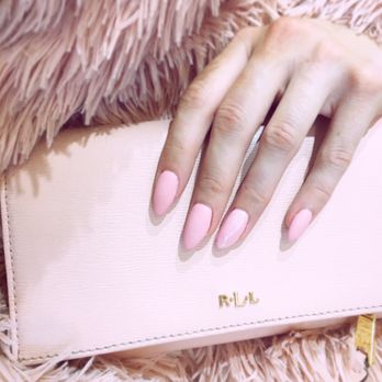 Luxury Nails and Spa - Long stiletto matte pink acrylics by Linda - Nail Salons Near Me - Louisville, Colorado