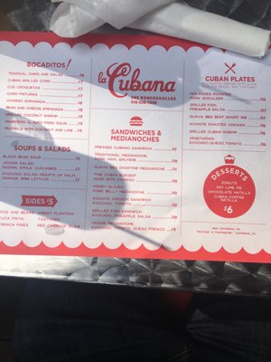 Menu photo 7 La Cubana Toronto, ON Menu photo 7 La Cubana Toronto, ON