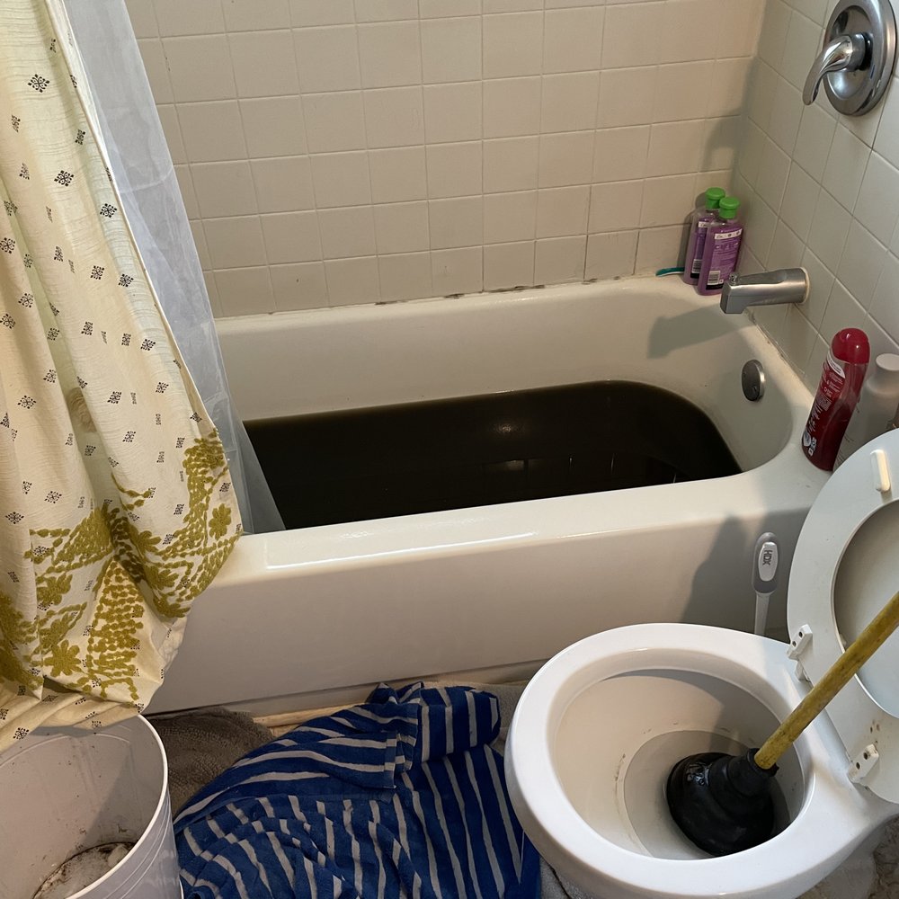 Silverline Plumbing - Left bathtub like this after charging $450 - Plumbing Near Me Silverline Plumbing - Left bathtub like this after charging $450 - Plumbing Near Me