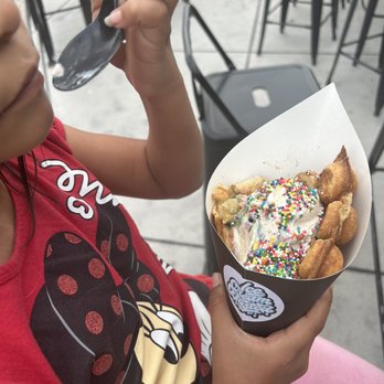 Cravings Ice Cream - Cookies n cream with sprinkles in a waffle cone. The waffle cone is fresh and warm - Ice Cream & Frozen Yogurt Near Me - Bellflower, California Cravings Ice Cream - Cookies n cream with sprinkles in a waffle cone. The waffle cone is fresh and warm - Ice Cream & Frozen Yogurt Near Me - Bellflower, California
