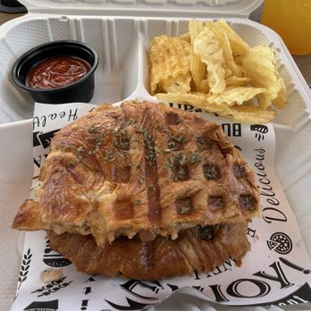 The Mugs - Sriracha Chicken Croffle - Coffee & Tea Near Me - Irvine, California The Mugs - Sriracha Chicken Croffle - Coffee & Tea Near Me - Irvine, California