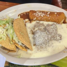 combination lunch with tacos and enchilada combination lunch with tacos and enchilada