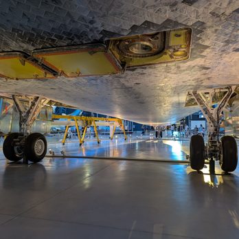 Steven F Udvar-Hazy Center - Landing gear on a space shuttle - Museums Near Me - Chantilly, Virginia Steven F Udvar-Hazy Center - Landing gear on a space shuttle - Museums Near Me - Chantilly, Virginia