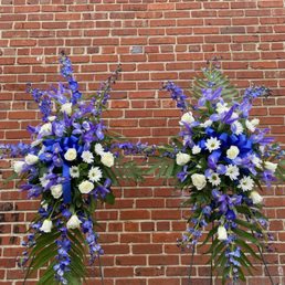Beautiful, Blue Flowers for a funeral. Beautiful, Blue Flowers for a funeral.