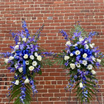 Nicola Flora - Beautiful, Blue Flowers for a funeral. - Florists Near Me - Richmond, Virginia Nicola Flora - Beautiful, Blue Flowers for a funeral. - Florists Near Me - Richmond, Virginia