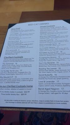 Menu photo 1 The Red Cat Kitchen Oak Bluffs, MA