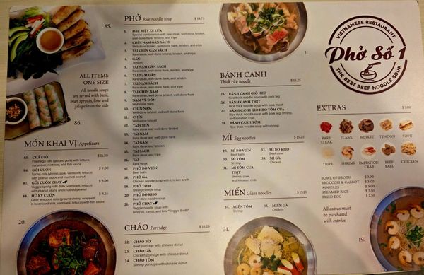 Menu photo 2 Pho So 1 Los Angeles, CA