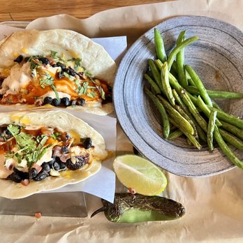 The Yard - Baja chicken tacos + garlic green beans - Sports Bars Near Me - McKinney, Texas