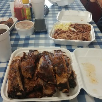 Ray's World Famous Bar-B Que - Full rack of ribs and the polish pig platter - Barbeque Near Me - West Memphis, Arkansas Ray's World Famous Bar-B Que - Full rack of ribs and the polish pig platter - Barbeque Near Me - West Memphis, Arkansas