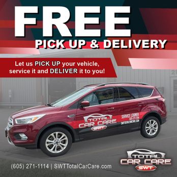 SWT Total Car Care- South Cliff - Did you know we offer FREE Pick up and Delivery? Call us today and we will pick up your vehicle for FREE! - Auto Repair Near Me - Sioux Falls, South Dakota SWT Total Car Care- South Cliff - Did you know we offer FREE Pick up and Delivery? Call us today and we will pick up your vehicle for FREE! - Auto Repair Near Me - Sioux Falls, South Dakota