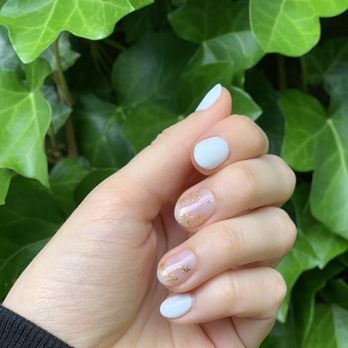 Urban Nail Box - I wanted a simple gold fleck on a plain nail for this design. :) - Nail Salons Near Me - Seattle, Washington