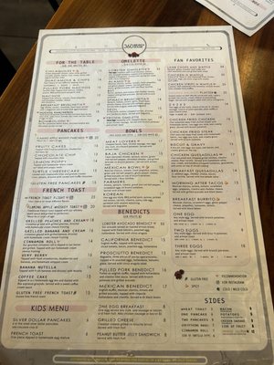 Menu photo 5 360 Brunch House Mansfield, TX