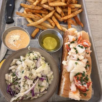 Pacific Catch - Lobster roll with coleslaw and fries - Seafood Near Me - Campbell, California