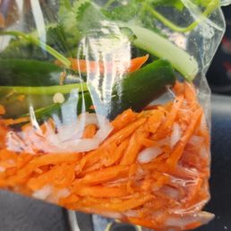 Veggies bagged separately Veggies bagged separately