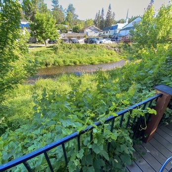 Gold Dust Pizza - Sutter Creek - Rear patio overlooking Sutter Creek - Pizza Near Me - Sutter Creek, California