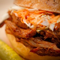 Savory - The Kansas City- Pulled pork, classic KC BBQ sauce, pickle, and coleslaw.