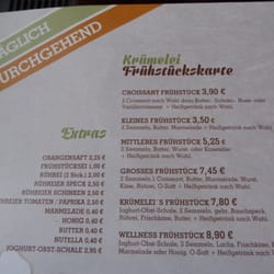 Krümelei - Frühstückskarte