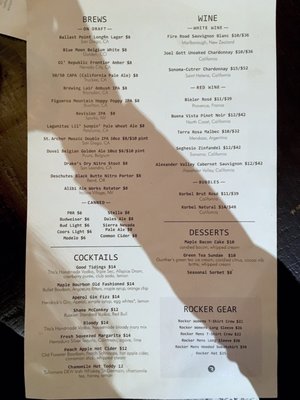 Menu photo 6 Rocker Olympic Valley, CA