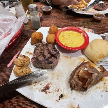 13 Bones - Sirloin Steak Sauteed Shrimp Fried Oysters Baked Sweet Potato cold beer - Salad Near Me - Mount Airy, North Carolina