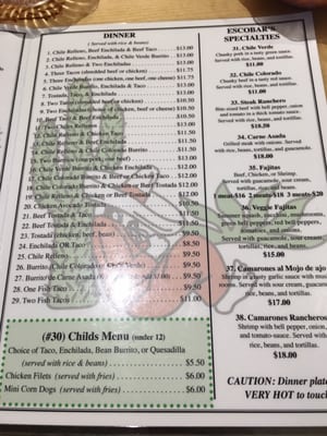 Menu photo 6 Escobar's Mexican Restaurant Kanab, UT Menu photo 6 Escobar's Mexican Restaurant Kanab, UT