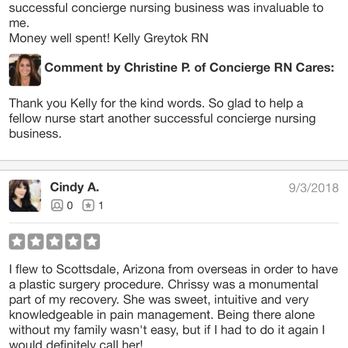 Concierge RN - Other 5 star reviews for Concierge-RN in Arizona & Utah - Concierge Medicine Near Me Concierge RN - Other 5 star reviews for Concierge-RN in Arizona & Utah - Concierge Medicine Near Me
